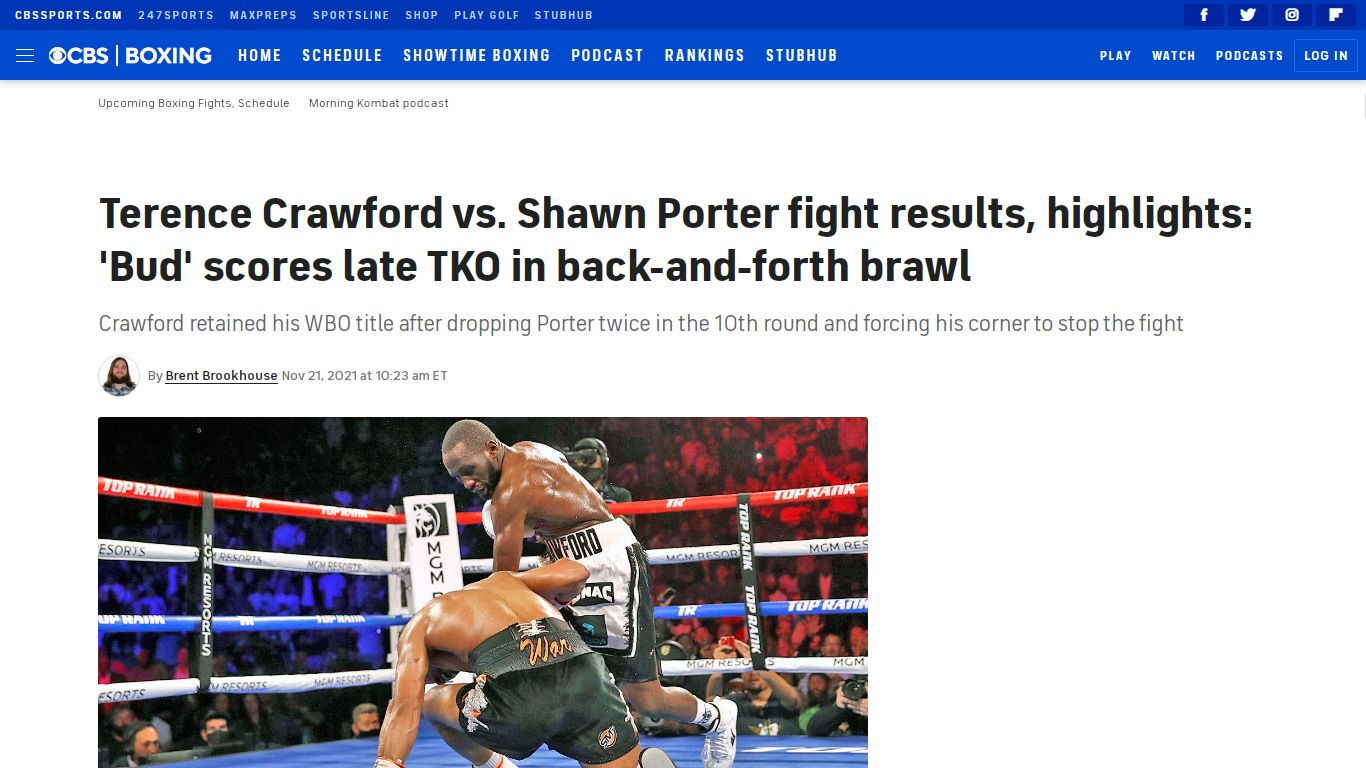 Terence Crawford vs. Shawn Porter fight results, highlights: 'Bud ...