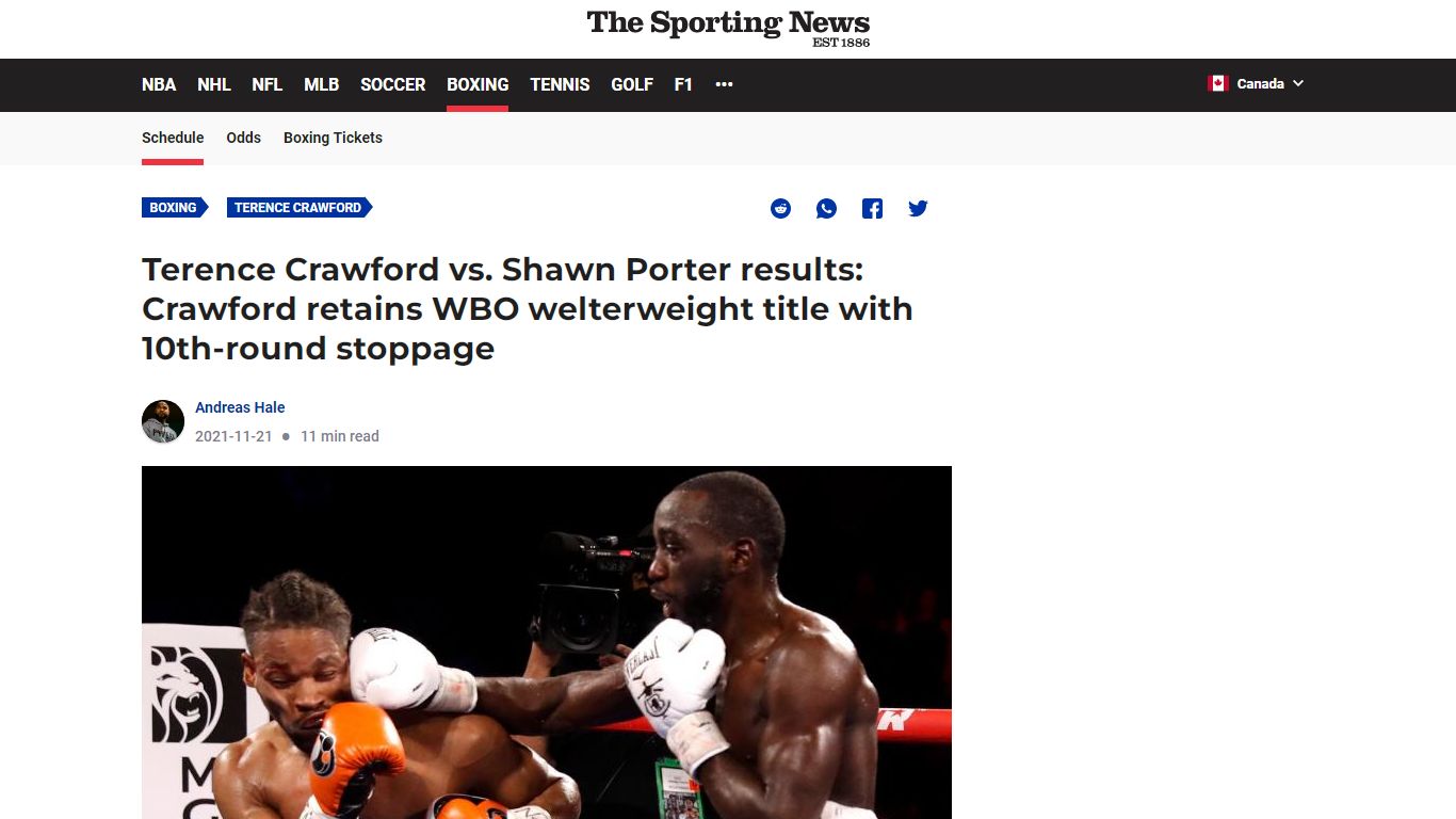 Terence Crawford vs. Shawn Porter results: Crawford retains WBO ...