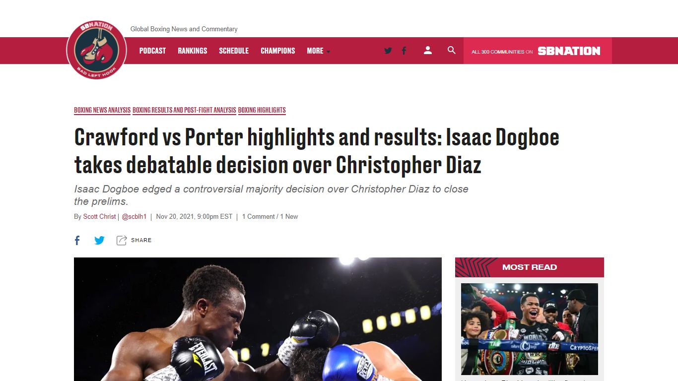 Crawford-Porter highlights and results: Dogboe edges Diaz by majority ...